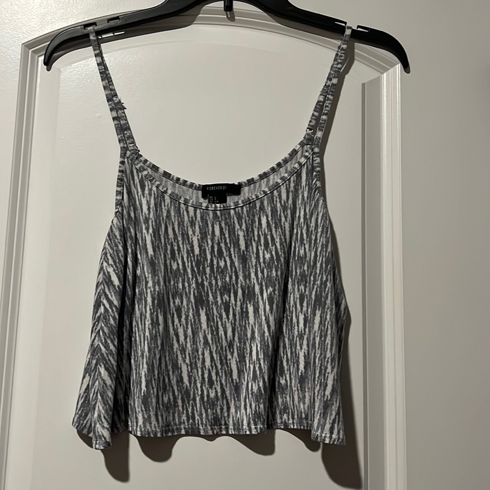 Blue Flowy Tank Top
